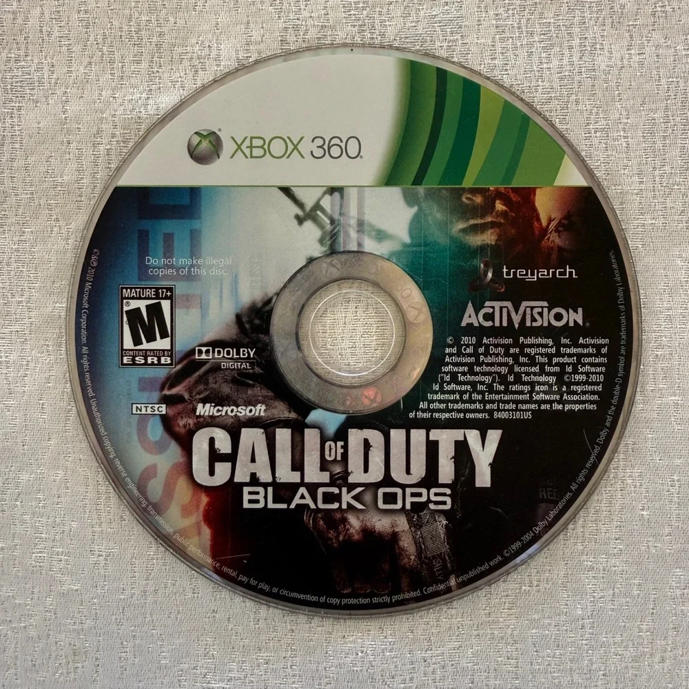 Call of Duty Black Ops Xbox 360 Disc Only Untested Activision Treyarch